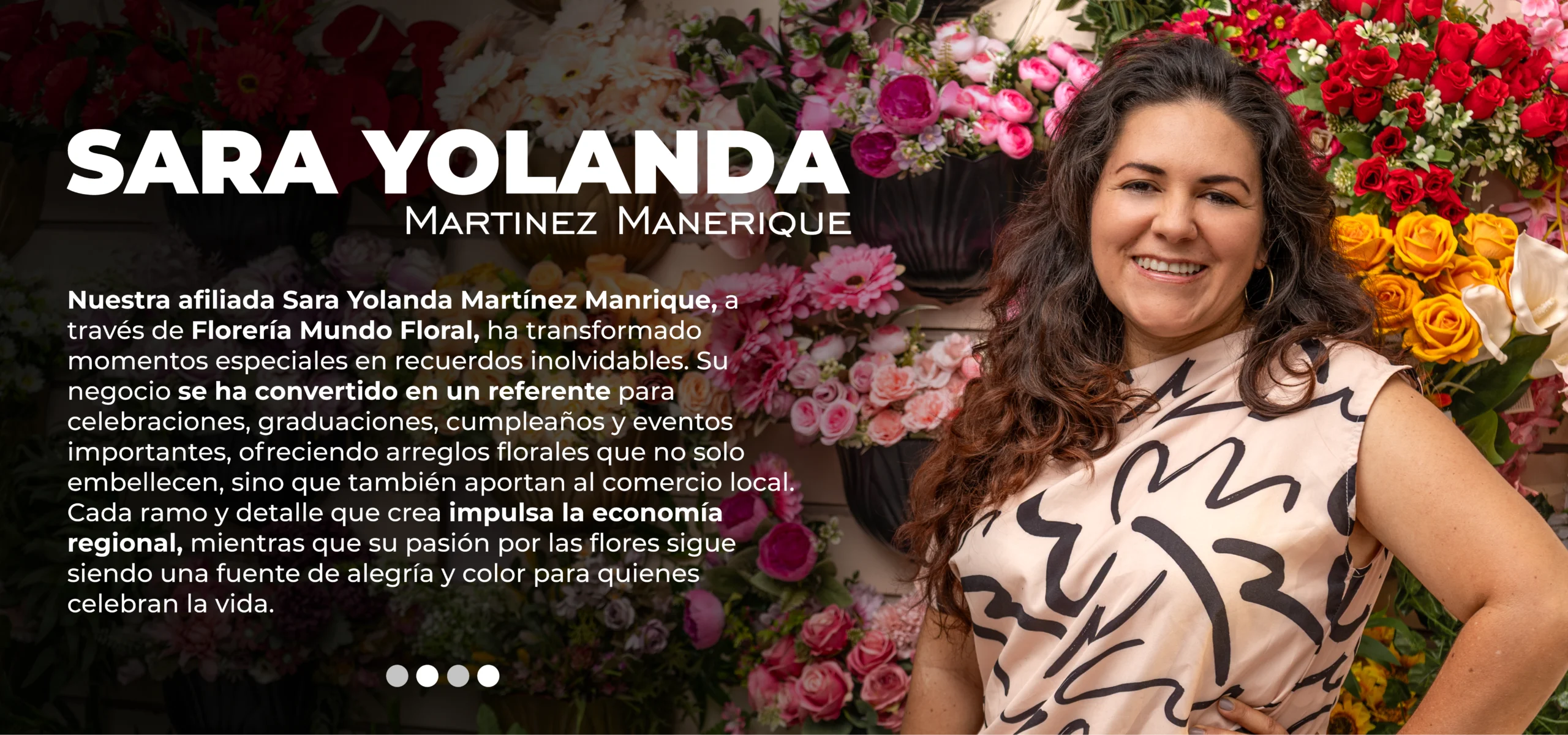 Afiliada Sara Yolanda Martinez Manrique - Floreria Mundo Floral